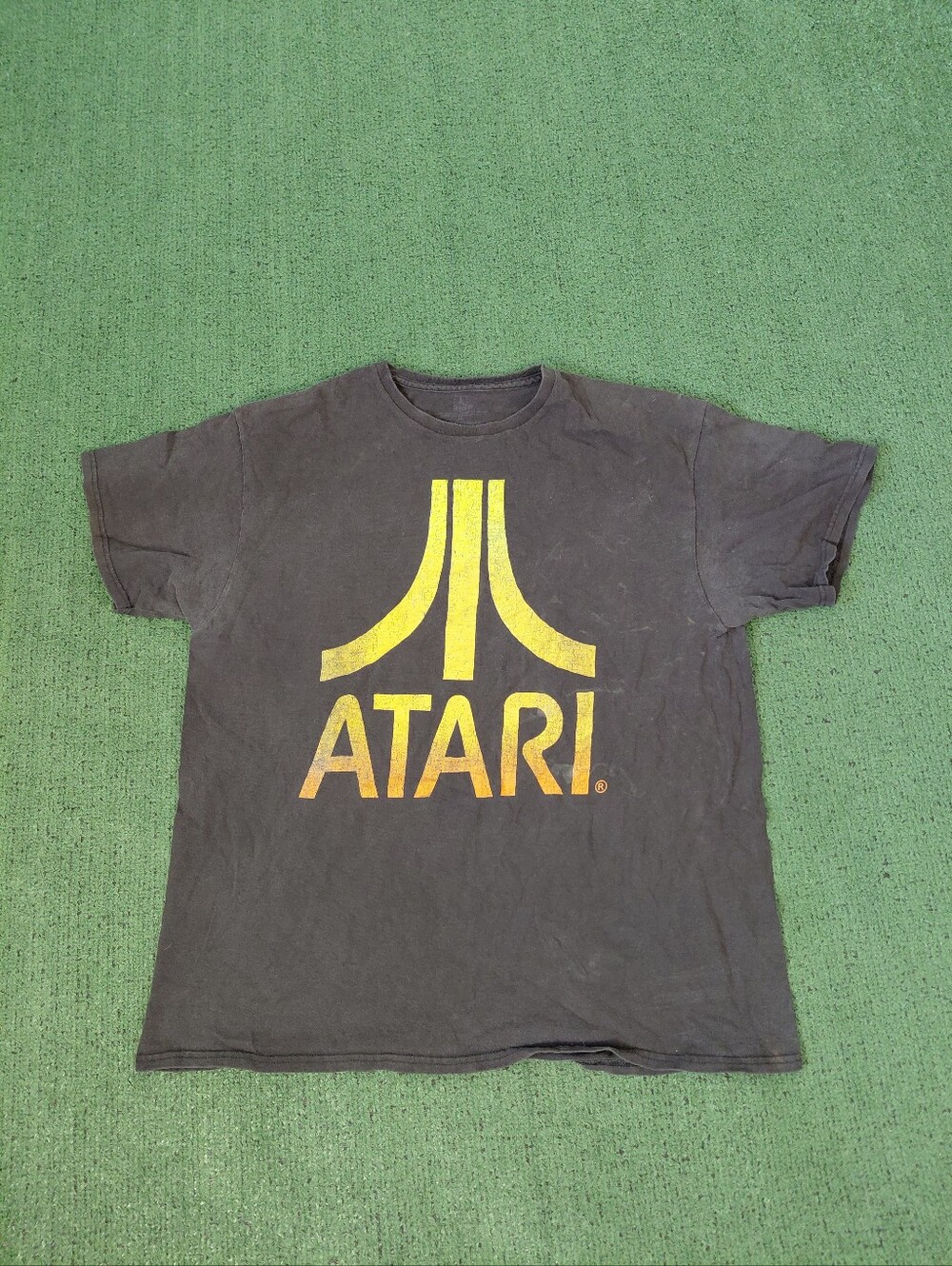 Atari Retro Logo Videogame Black T Shirt Sz XL